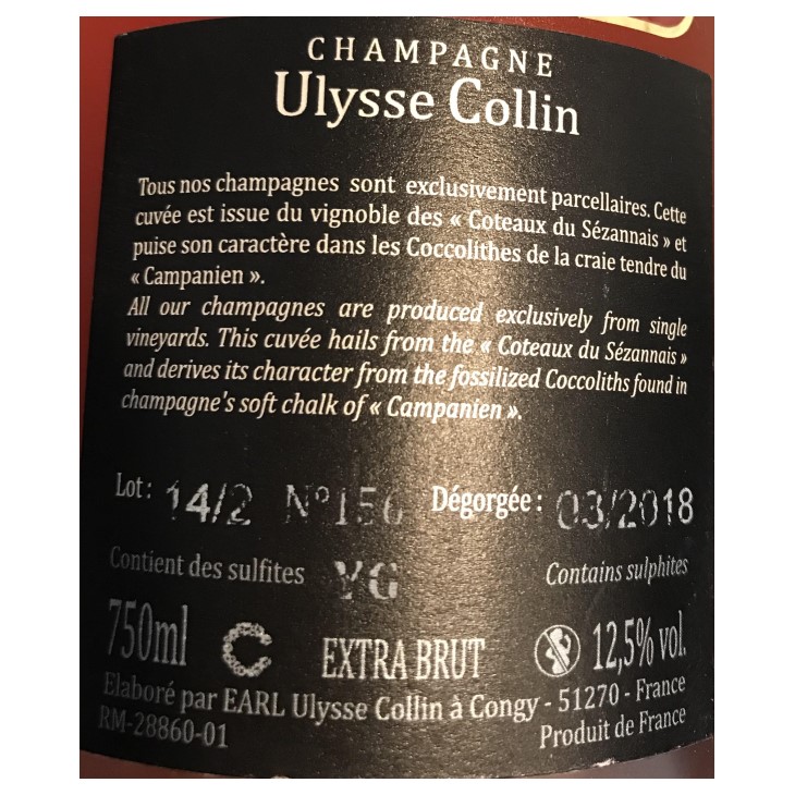 ユリス・コラン　エクストラ・ブリュット　ロゼ・ド・セニェ　レ・マイヨン-Les Maillons Rosé de Saignée Extra Brut